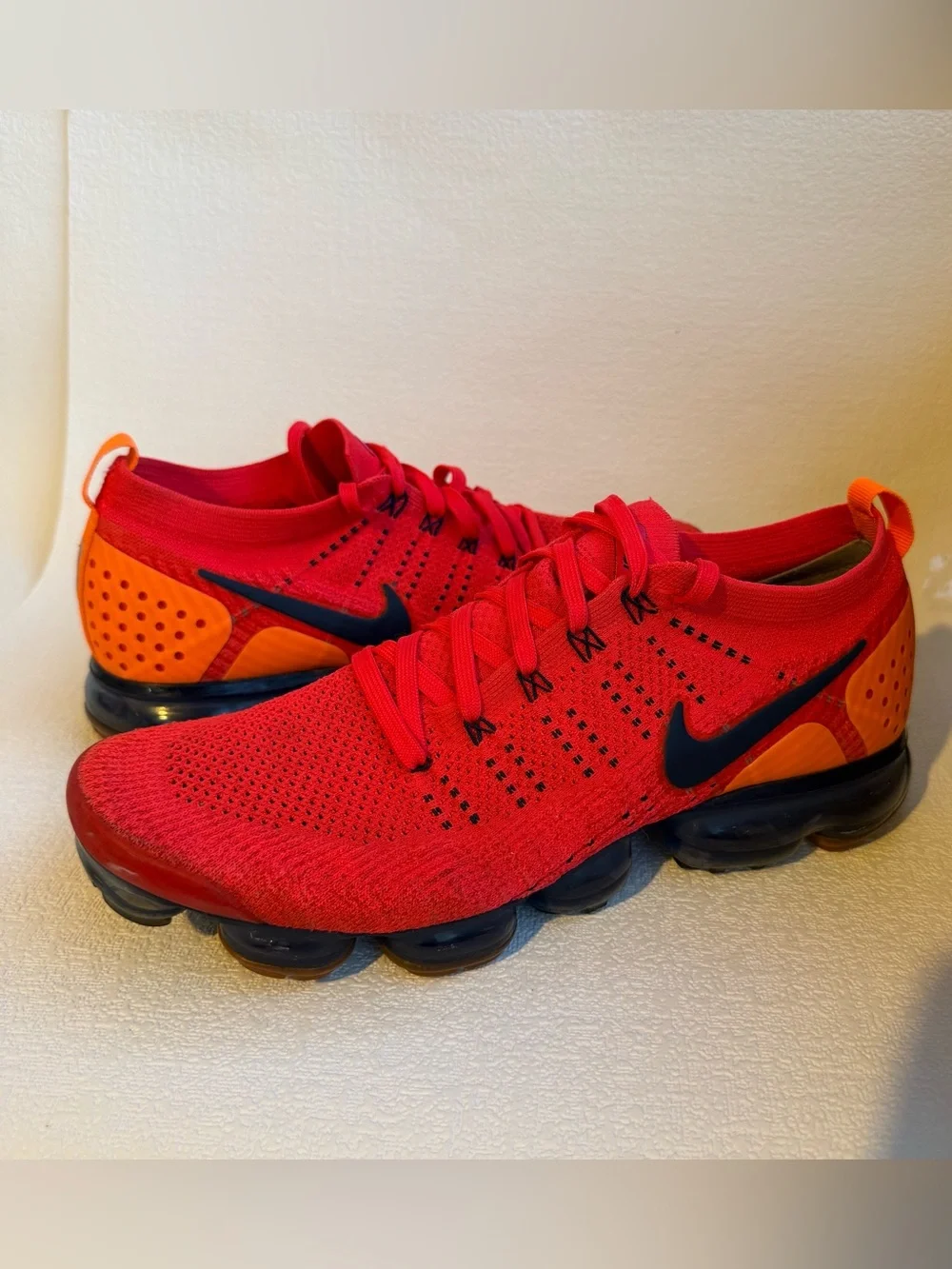 Nike Air VaporMax Flyknit 2 Spider-Man Red Orange Men’s Size 12 AR5406-600